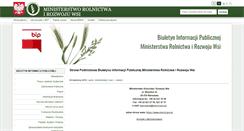 Desktop Screenshot of bip.minrol.gov.pl